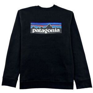 Patagonia Black Crewneck with Vibrant Logo